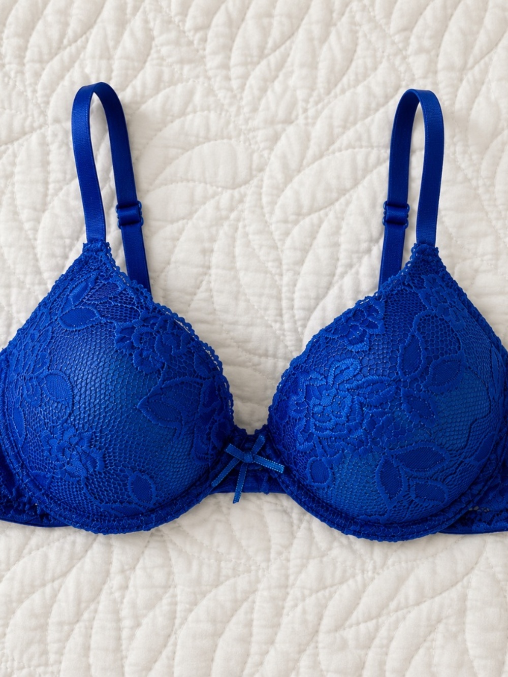 Blue Push Up Bra 34B